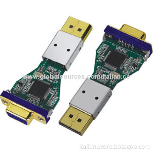 DisplayPort to VGA Adapter Type, 1,920 x 1,200 x 60Hz Video Resolution